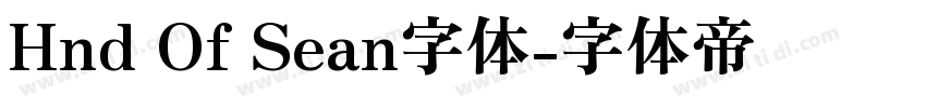 Hnd Of Sean字体字体转换